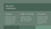 business, life, ppt, Green Project Overview Presentation Template