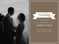 event, events, wedding party, Wedding Dinner Party Invitation Card Template