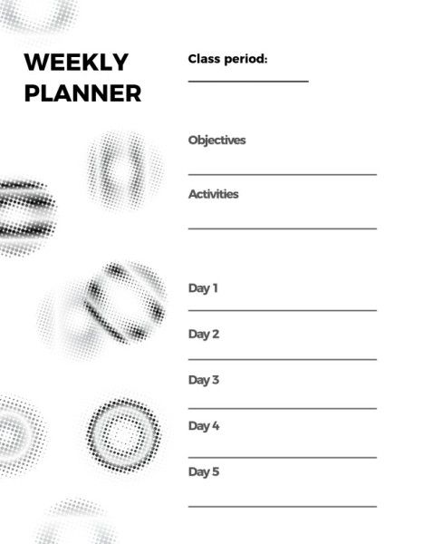 life, life planner, education, White February  Lesson Plan Template