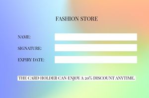 カラフルなファッションストア会員IDカード IDカード・会員カード・スタンプカード