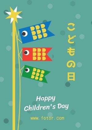 tradition, koinobori, childrens day, Japanese Children's Day Poster Template