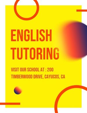 tutoring, tutoringshcool, tutor, English Training School Program Template