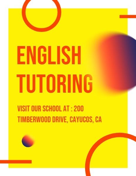 tutoring, tutoringshcool, tutor, English Training School Program Program Template