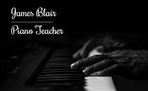 music, rock, rap, Piano Teacher Business Card Template