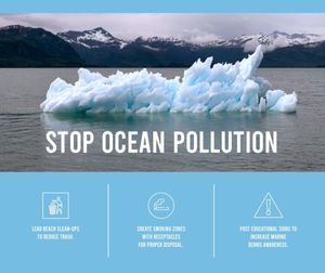 recycle, environmental protection, environment, We Need To Protect Our Blue Ocean   Facebook Post Template