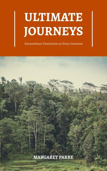 travel, tour, nature, Orange And Green Simple Journeys Book Cover Template