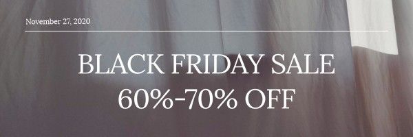 black friday, sale, offer, Gray Promotion Email Header Template