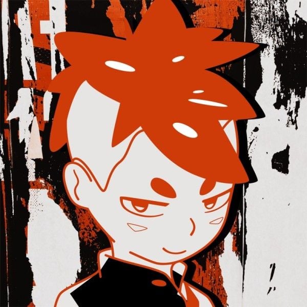 anime, character, youth, Black And Red Graffiti Cool Boy Animated Discord Profile Picture Avatar Template