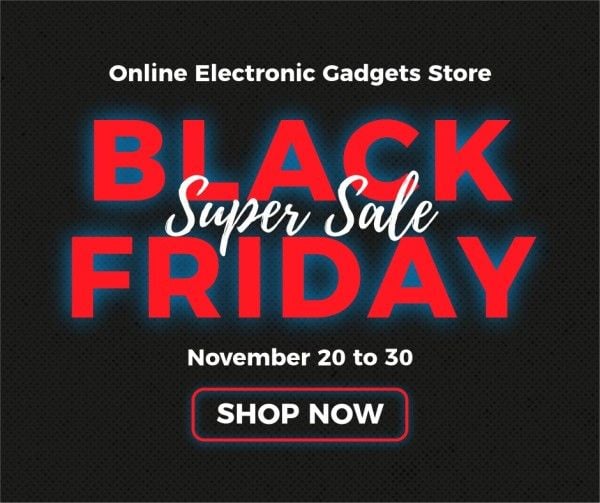 electronic, store, retail, Black Friday Gadget Super Sale Facebook Post Template