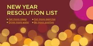 New Year Resolution List Twitter Post