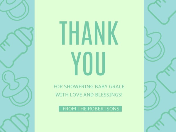 Green Baby Shower Card