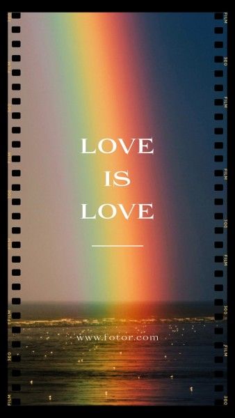 lgbt, lgbtq, lgbtq pride, Black Film Rainbow Pride Month Love Quote Instagram Story Template
