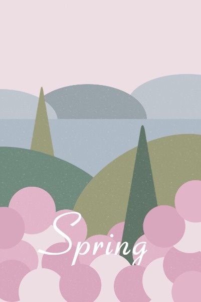 season, spring time, plants, Spring Landscape Pinterest Post Template