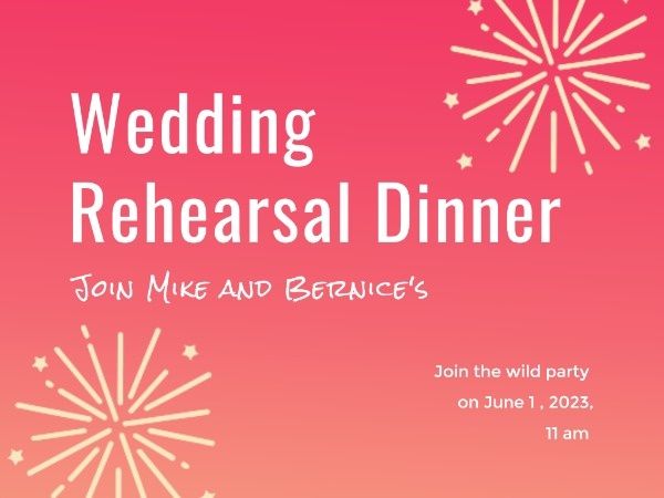 rehearsaldinner, ceremony, engagement, Wedding Rehearsal Dinner Card Template