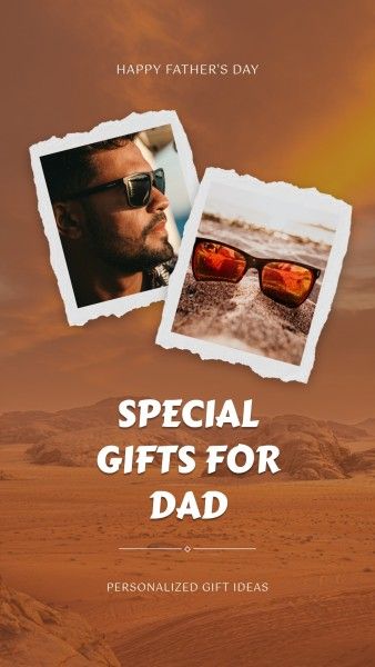 promo, promotion, sale, Brown Modern Father's Day Special Gift Ideas Instagram Story Template
