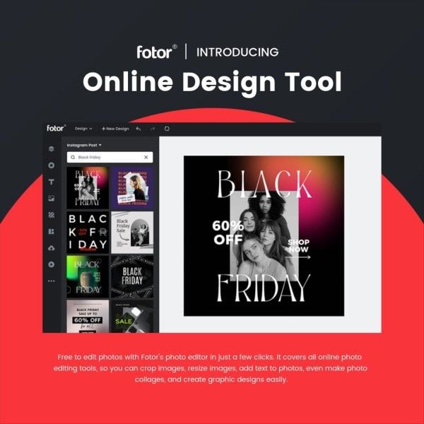 marketing, black friday, sale, Online Design Tool Introducing Instagram Post Template