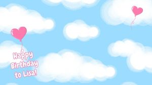 Blue Happy Birthday Sky Zoom Background Template and Ideas for Design |  Fotor