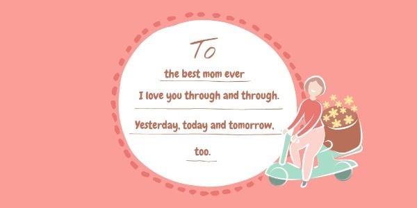 mother's day, mothers day, mother, Thank you mom Twitter Post Template