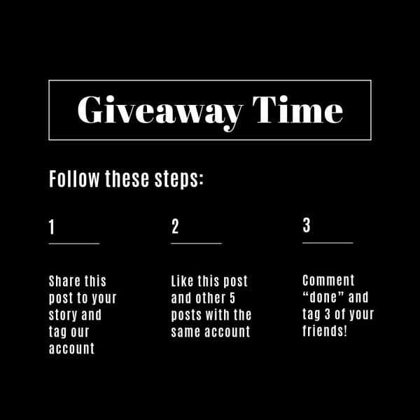Black Giveaway Time Steps Instagram投稿