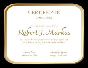 certificate of membership, project, studio, Design Membership Certificate Template