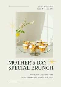 promotion, promo, mothers day, Green Special Brunch Mother's Day Sale Poster Template