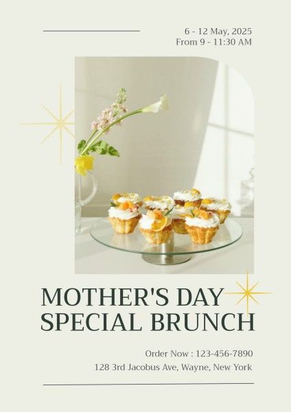 promotion, promo, mothers day, Green Special Brunch Mother's Day Sale Poster Template