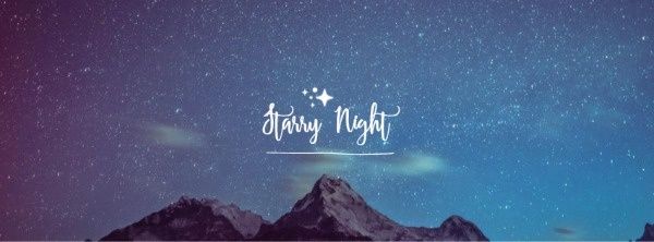 Starry Night Facebook Cover