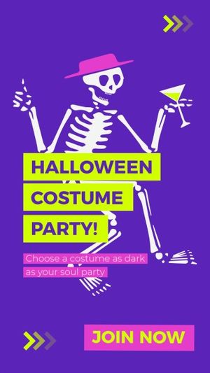 horror, fun, trick or treat, Cartoon Cute Spooky Halloween Party Instagram Story Template
