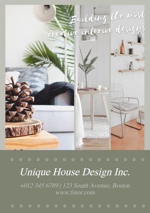 home, decoration, ads, Interior Design Poster Template