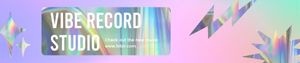 music, song, musician, Gradient Vibe Record Studio Soundcloud Banner Template