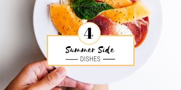 side dishes, food, catering, Summer Dishes Twitter Post Template