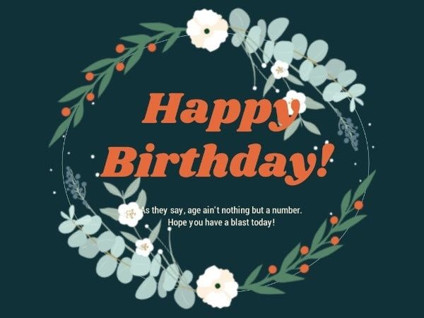 happy birthday, greeting, wishing, Floral Birthday Card Template