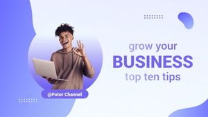tutorial, how to, ideas, White And Purple Gradient Business Tips Youtube Thumbnail Template