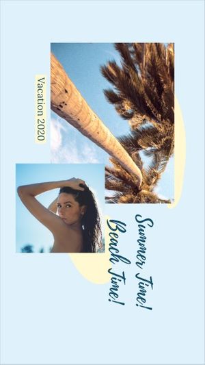 photograph, beach, beauty, Summer Time Photo Collage 9:16 Template