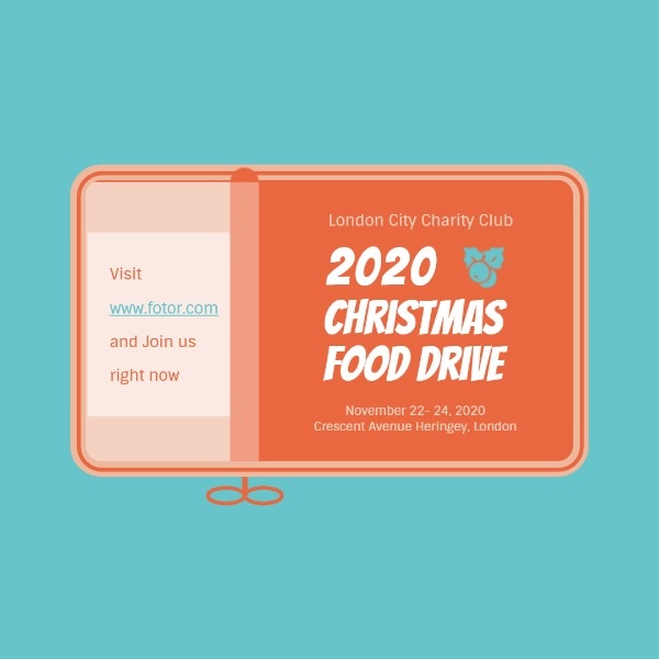 Christmas Food Drive Instagram Post