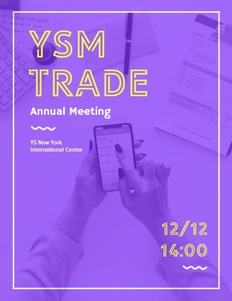 conference, business, schedule, Purple Annual Trade Meeting Program Template