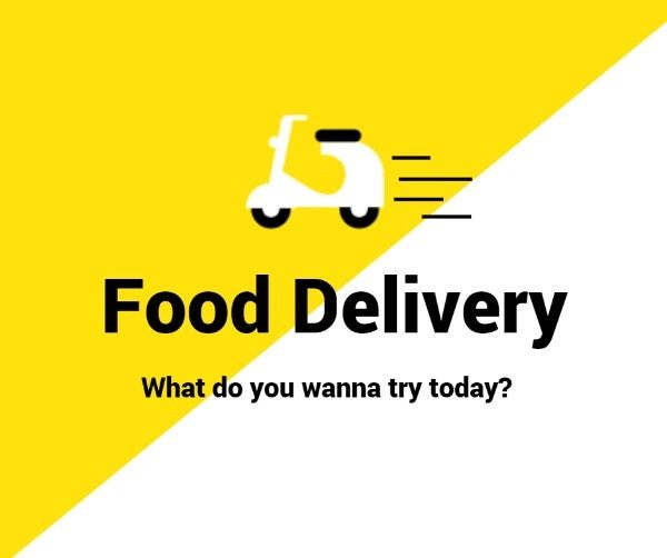 marketing, ads, advertising, Order Food Delivery With Whatever You Want  Facebook Post Template