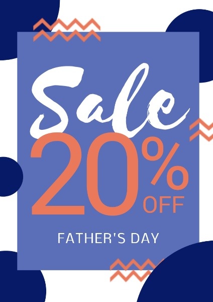 Purple Father Day Sale Flyer
