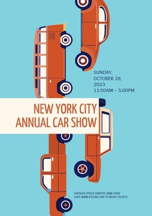 car show, display, show, Annual Car Exhibition Flyer Template