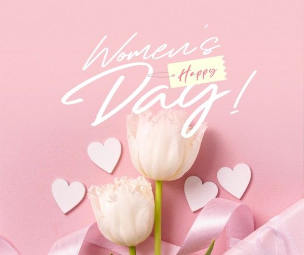 粉红国际妇女节问候 Facebook帖子