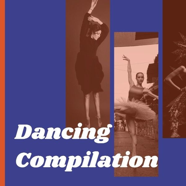 compilation, youtube, video, Purple And Yellow Dancing Complication Instagram Post Template
