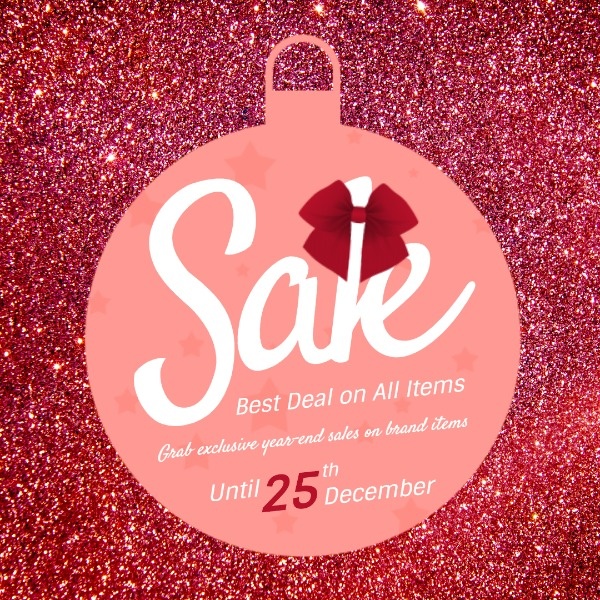 Red Christmas Bell Sale Instagram Post