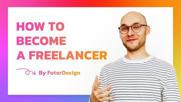 tips, tutorial, ideas, Professional How To Become A Freelancer Youtube Thumbnail Template