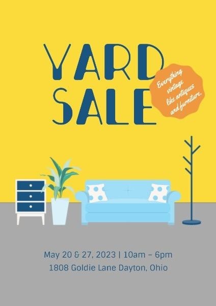 business, vector, event, Yard Sale  Poster Template