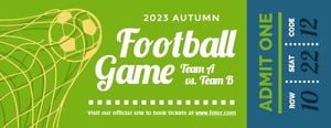 sport, games, competition, Green Football Game Ticket Template