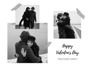Black And White Valentine Collage Photo Collage 4:3
