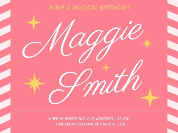 event, happy birthday, greeting, Magical Birthday Card Template