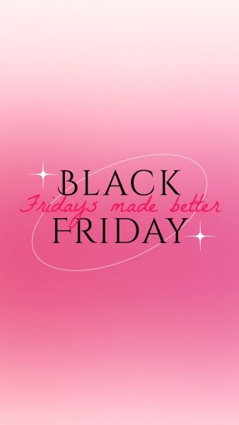 social media, sale, promotion, Pink Black Friday Made Better Instagram Story Template
