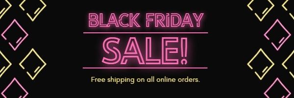 black friday sale, deals, black friday, Free Shipping Order Email Header Template
