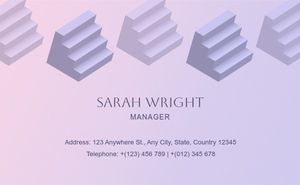 company, marketing, brand, Soft Purple Gradient Background General Manager Business Card Template